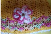 Hand Knitted Summer Hat. Age 6-10