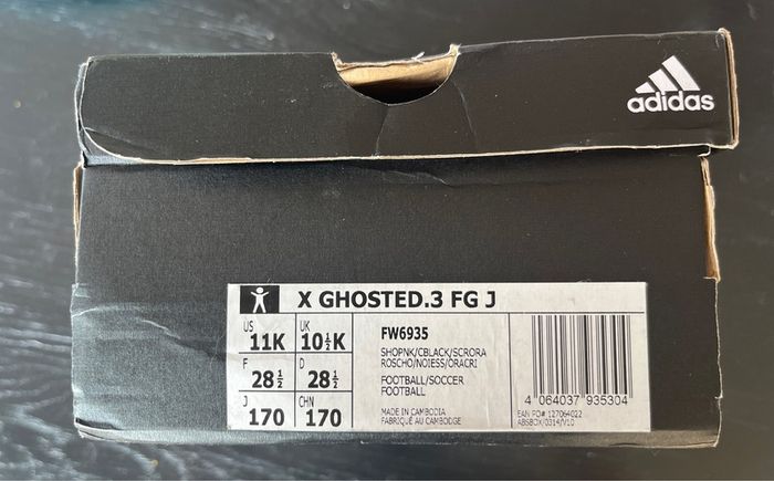 Girls pink Football shoes adidas X GHOSTED.3 FG Sz UK 10.5 EUC