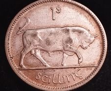 #709 - Ireland - 1928 - Shilling - Silver - KM.6