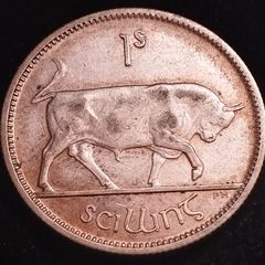 #709 - Ireland - 1928 - Shilling - Silver - KM.6