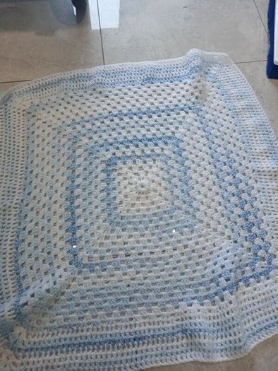 hand knitted baby blanket