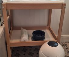 Ikea Sniglar changing table + Tommy Tippee nappy bin bundle