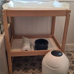 Ikea Sniglar changing table + Tommy Tippee nappy bin bundle