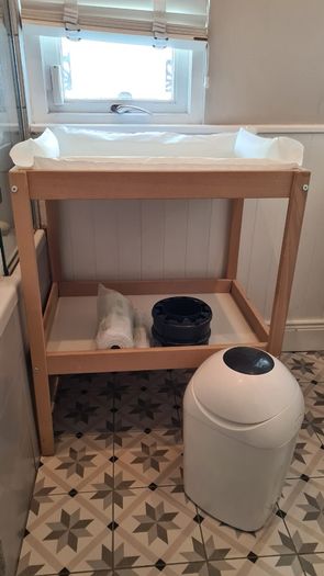 Ikea Sniglar changing table + Tommy Tippee nappy bin bundle
