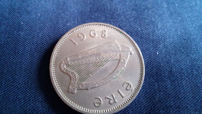 Irish Sixpence Coin. 1968.