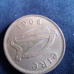Irish Sixpence Coin. 1968.