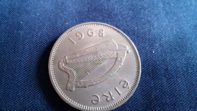 Irish Sixpence Coin. 1968.