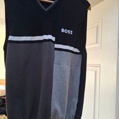 Boss Sleeveless V Neck Jumper