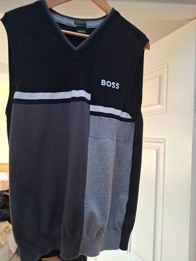 Boss Sleeveless V Neck Jumper