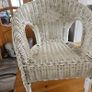 Wicker kids white chair Image 4