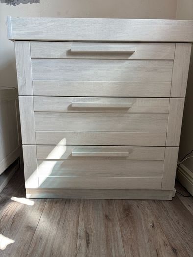 Atlas 3 Drawer Dresser & Changing Unit - Nimbus White