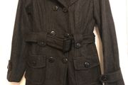 dark grey wool blend coat size 12