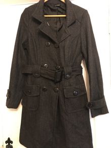dark grey wool blend coat size 12