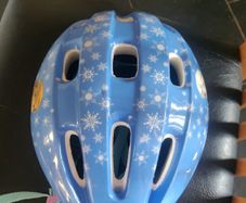 frozen cycling helmet