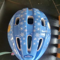 frozen cycling helmet