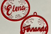 Personalised Christmas tree baubles - custom names