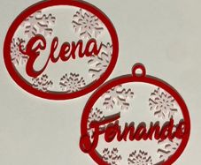 Personalised Christmas tree baubles - custom names