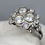 White Cubic Zirconia Ring in Rhodium Overlay Sterling Silver Image 8