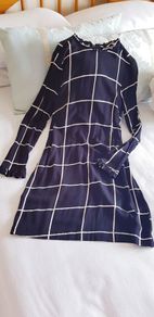 Zara Mini Black & White Dress - Size 8