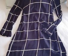 Zara Mini Black & White Dress - Size 8