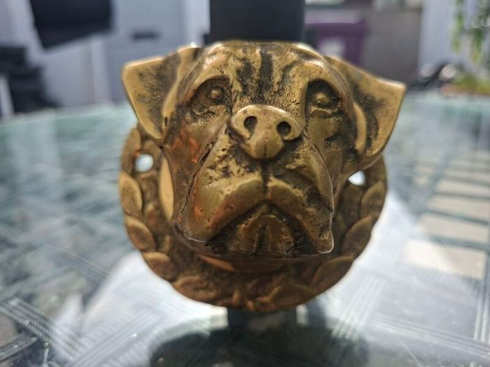 Vintage Solid Brass Bulldog Door Knocker