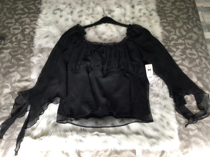 Black Chiffon Top