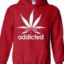 Addicted Marijuana Leaf HOODIE weed ganja 420 marihuana hoodie jumper Image 3