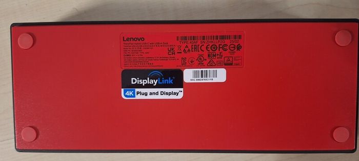 Lenovo ThinkPad 40AF Hybrid USB-C with USB-A Dock 135W UK power plug