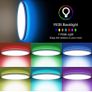 LED Ceiling Light with RGB Backlight, 24W 3200LM 3000K-6000K Dimmable, Remote Control, IP54 Waterproof Bathroom Light, Modern Flush Ceiling Light, for Kitchen Hallway Child's Bedroom (FREE POSTAGE) Image 3
