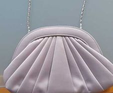Marks and Spencer silver satin clutch bag - new