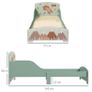 Toddler Bed Frame, Kids Bedroom Furniture for Ages 3-6 Years, Green Image 3