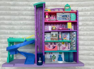 Polly Pocket Pollyville Mega Mall set Used Dirty Please see pictures