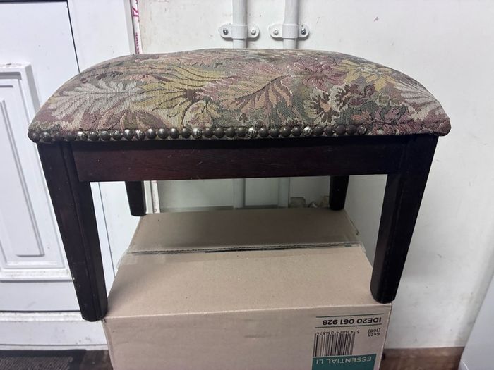 Vintage beaded foot stool