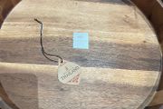 Acacia wooden cheese serving plater tray rotary hand  made