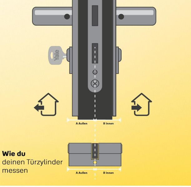 Yale 30x35 Door Cylinder Lock - 2100 series