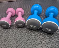 Dumbbell Set Pair of 4kg & Pair of 1kg Neoprene Weights