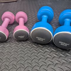 Dumbbell Set Pair of 4kg & Pair of 1kg Neoprene Weights