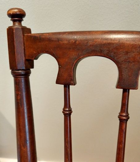 Pair of Edwardian Banister Back Chairs - Stunning!