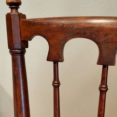 Pair of Edwardian Banister Back Chairs - Stunning!