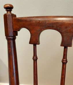 Pair of Edwardian Banister Back Chairs - Stunning!