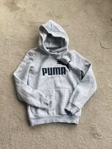 Kids Grey Puma Hoodie