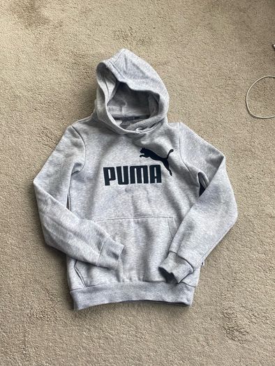 Kids Grey Puma Hoodie