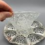 Vintage Etched Glass Serving Bowl with Plate Image 3