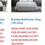 King size bed and mattress Image 6
