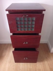 Oak Solid wood Tollboy Chest of drawers