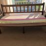 Solid Wood Bench with a cushion Image 3