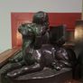 Genesis Bronze Dogs Statues X 2 Image 7