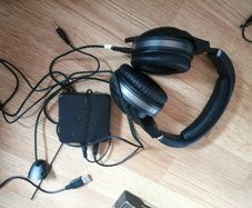 Headphones with transmitter