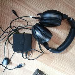Headphones with transmitter