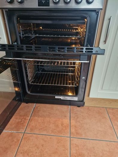 Belling double oven with halogen hob